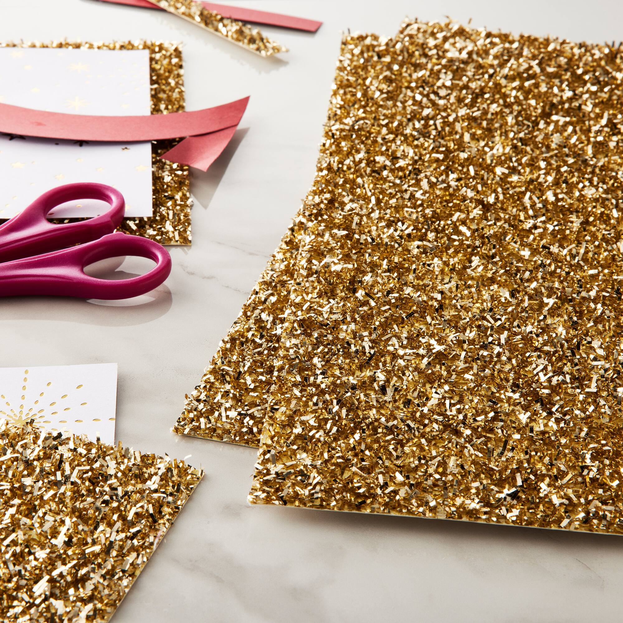 21 Pack: Gold Tinsel Paper by Recollections™, 12" x 12"